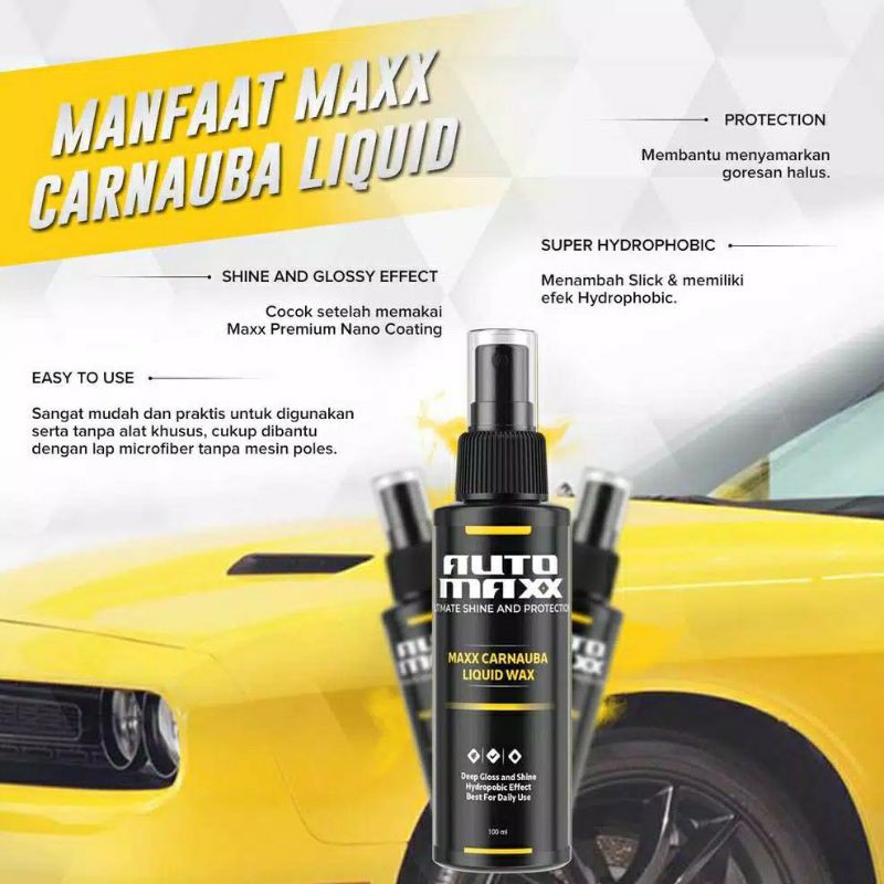 AUTO MAXX FUSHION PRO CARNAUBA LIQUID WAX PENGKILAP BODY MOBIL