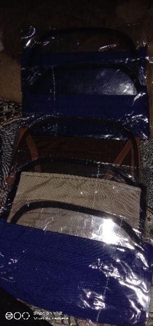 [cod] Masker Kain Oxford Mika Penutup Mata 2in1 - Mask Face Shield 2 Ply Transparan