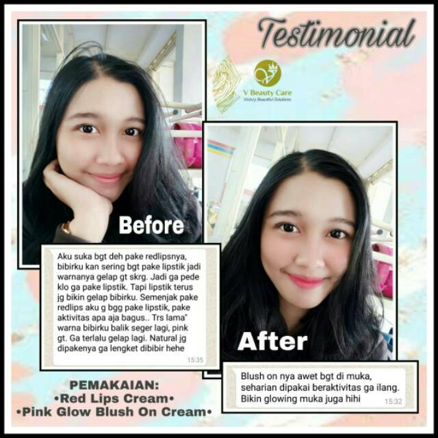 Pink Glow Blush On Cream Barbie Pemerah pipi V Beauty Care Pusat Victory VBC