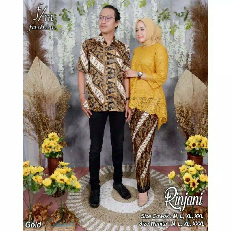 Kebaya Couple Modern / Rinjani Brukat / baju kebaya couple / kebaya couple tunangan / kebaya couple 