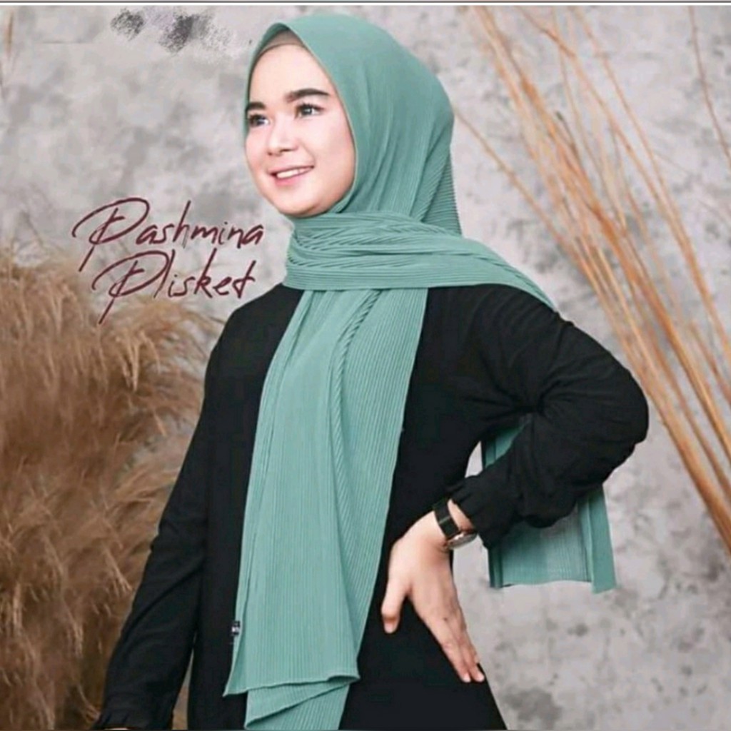 Lagi PROMO 8 Model Kerudung pashmina fullplisket Hijab pashmina Jilbab