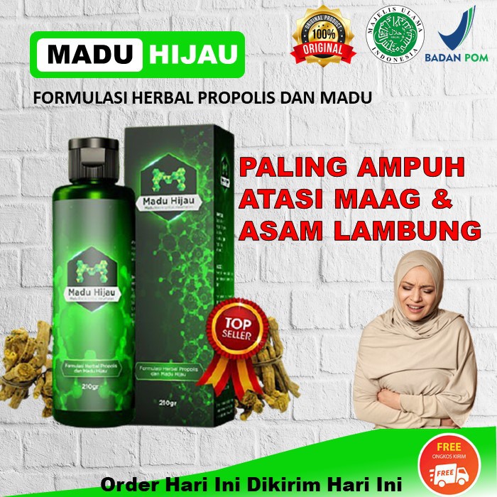 

(Bisa COD) Madu Hijau Ijo Herbal Untuk Asam Lambung Maag Kronis Original Asli