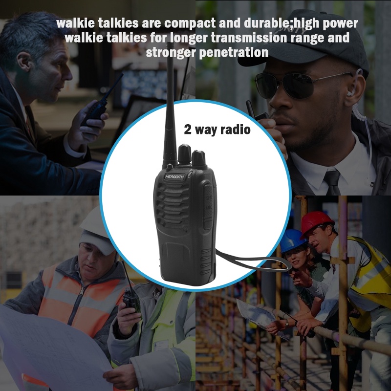 HT Handy Talky  MERODITH-888S Radio Komunikasi Uhf Walky Talky 2 units Walkie talkie