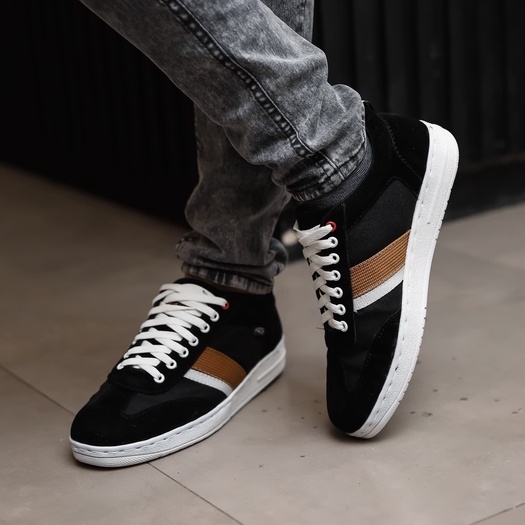 Wilson Black | Sepatu Sneakers Putih Pria Casual Polos Original Putih Cowok Ori Footwear | FORIND x ARF