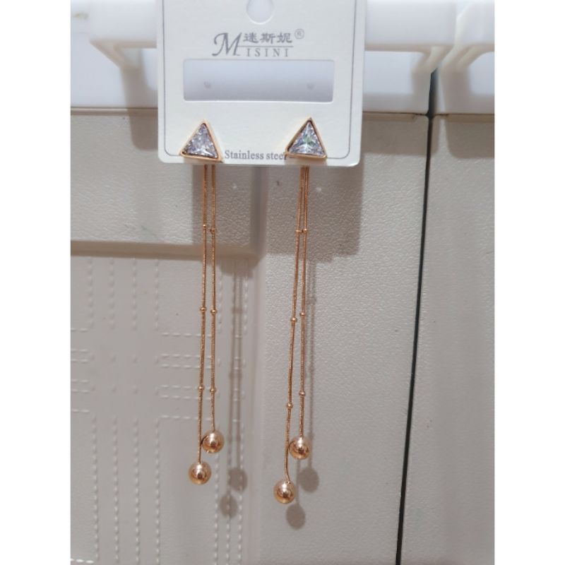 Anting Titanium Asli Rosegold Bisa Jadi 2model Branded Import Stainless steel tidak luntur T-009