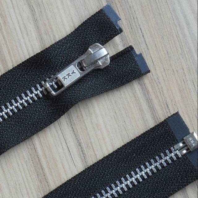 RESLETING JAKET / RESLETING GAMIS SILVER PJ 100CM MERK YKK READY STOCK