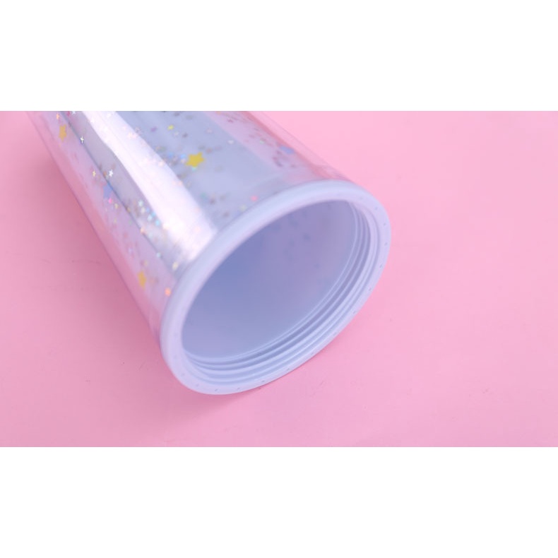 Glitter Tumbler Cups Blink Gelas Botol Minum Air Sedotan 450ml Tumbler Blink SH-7 DR88