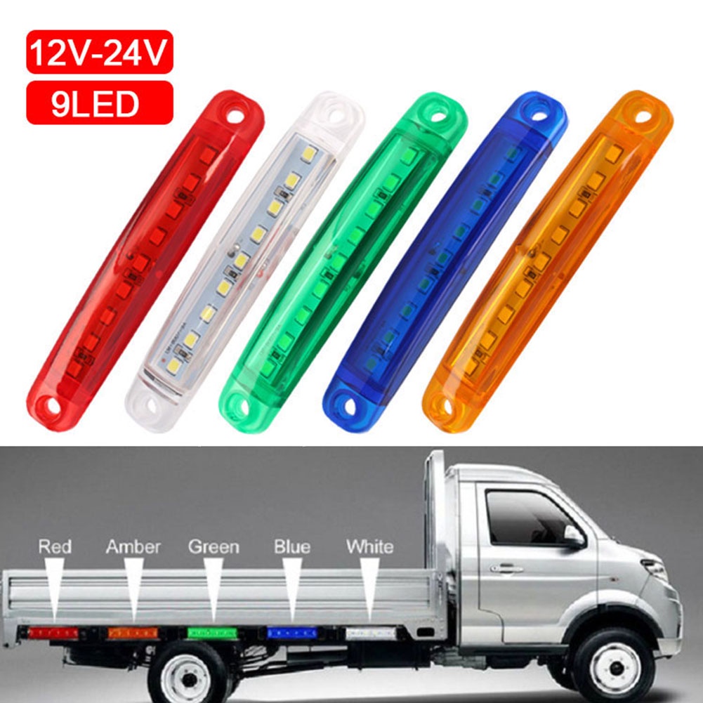 Lampu LED 9smd 12v 24v Oval Untuk Indikator Sein Truktrailercaravan