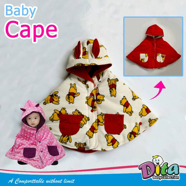 Baby cape jakcet bayi balita babycape jaket bayi selimut bayi jaket anak bolak balik