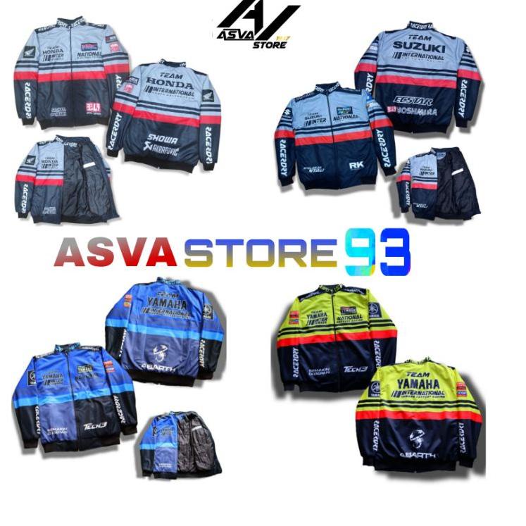 [BJ.10Jn22q] JAKET MOTOR TEAM YAMAHA HONDA SUZUKI KAWASAKI JAKET NASCAR RACING VINTAGE