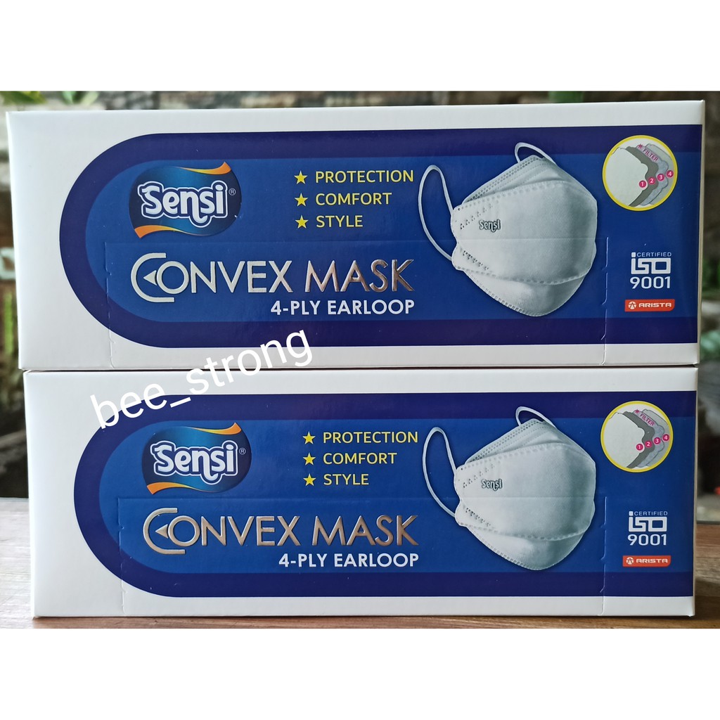 SENSI CONVEX Mask / Masker SENSI CONVEX 4ply Earloop isi 20pcs/box