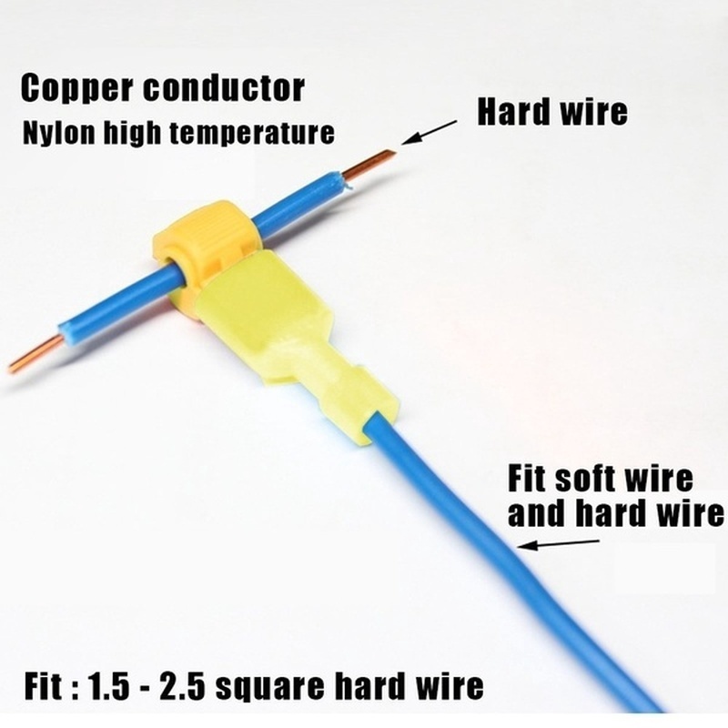 Terminal Garpu Quick Male Insulated Kawat Listrik T Type Wire Untuk Soft Wire Self Disconnect Connector Gripping