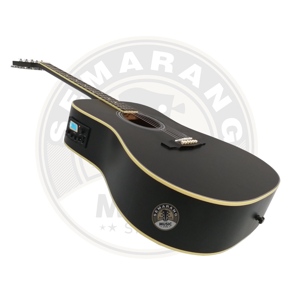 Gitar Akustik Elektrik Cort Custom Equalizer Tuner Cowboy AW-1 Custom Paket Super Komplit
