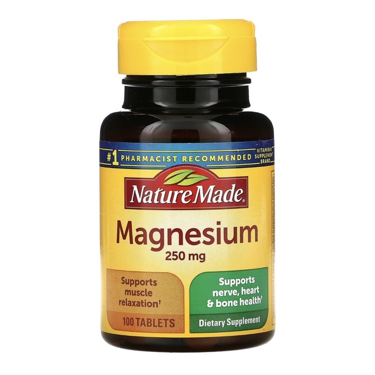 nature made magnesium 250 mg 100 tablets