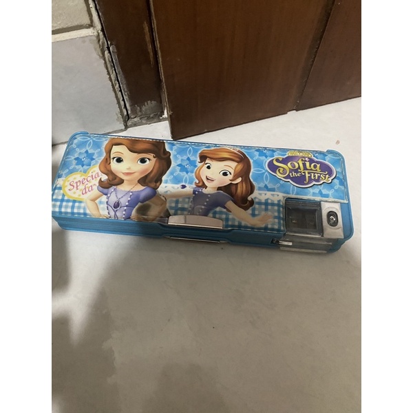 Preloved Kostak pensil anak perempuan kostak pencil case kotak tempat pensil barbie hello kitty sofia frozen princess transparant rilakuma-6
