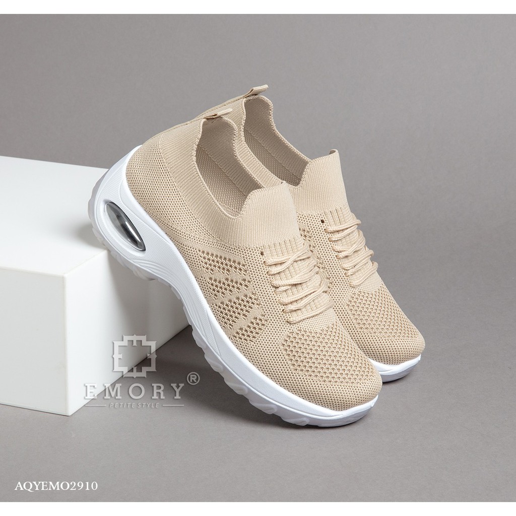 IMPORT Original EMORY AQYEMO-2910BL Sneakers Sepatu Sneaker Murah Wanita Cewek Batam Hitam Putih