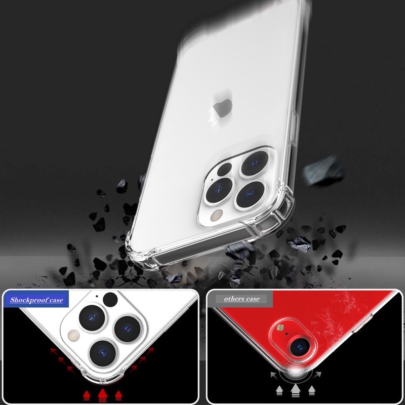 Hard Case Anti Crack Fiber Acrylic Fuze iPhone 13 Mini 13 14 PRO MAX PLUS Clear Bening