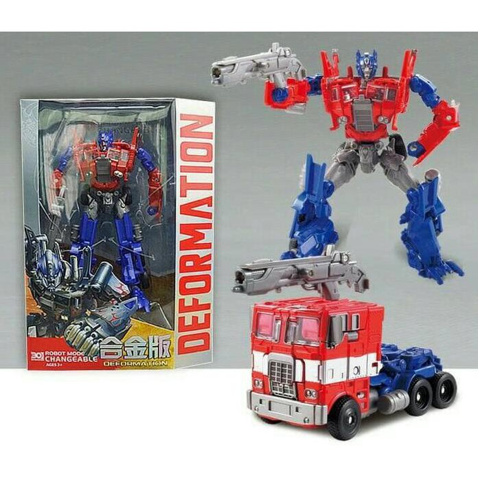 Mainan Robot Transformer Transformers 4 Optimus Prime Red Kbb