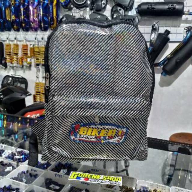 TAS RANSEL BIKERS CARBON KEVLAR WARAN SILVER BLACK GOLD