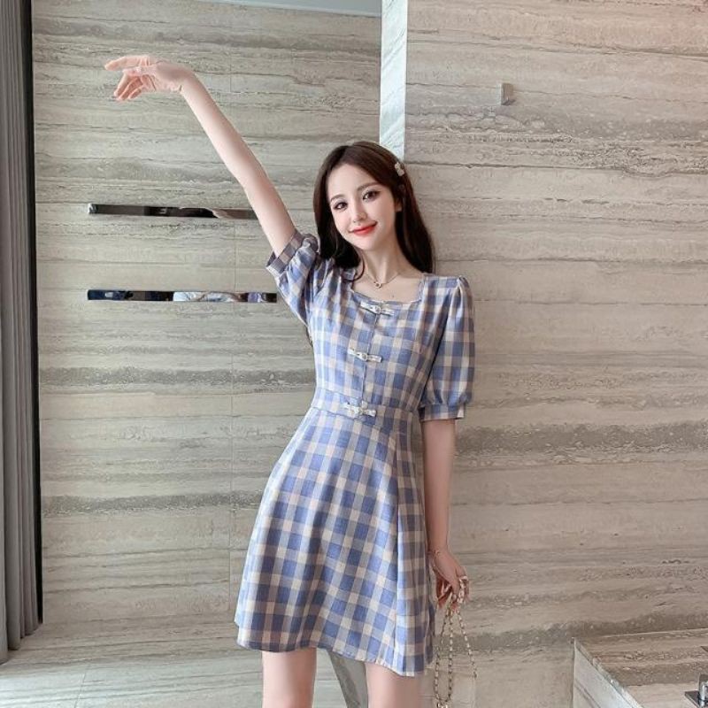 Dress Virgo Kotak//Dress fashion wanita//baju dress kotak IMPORT