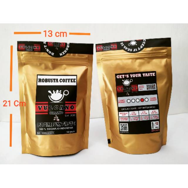 

Kopi Robusta VULCANO Brand 100 gram