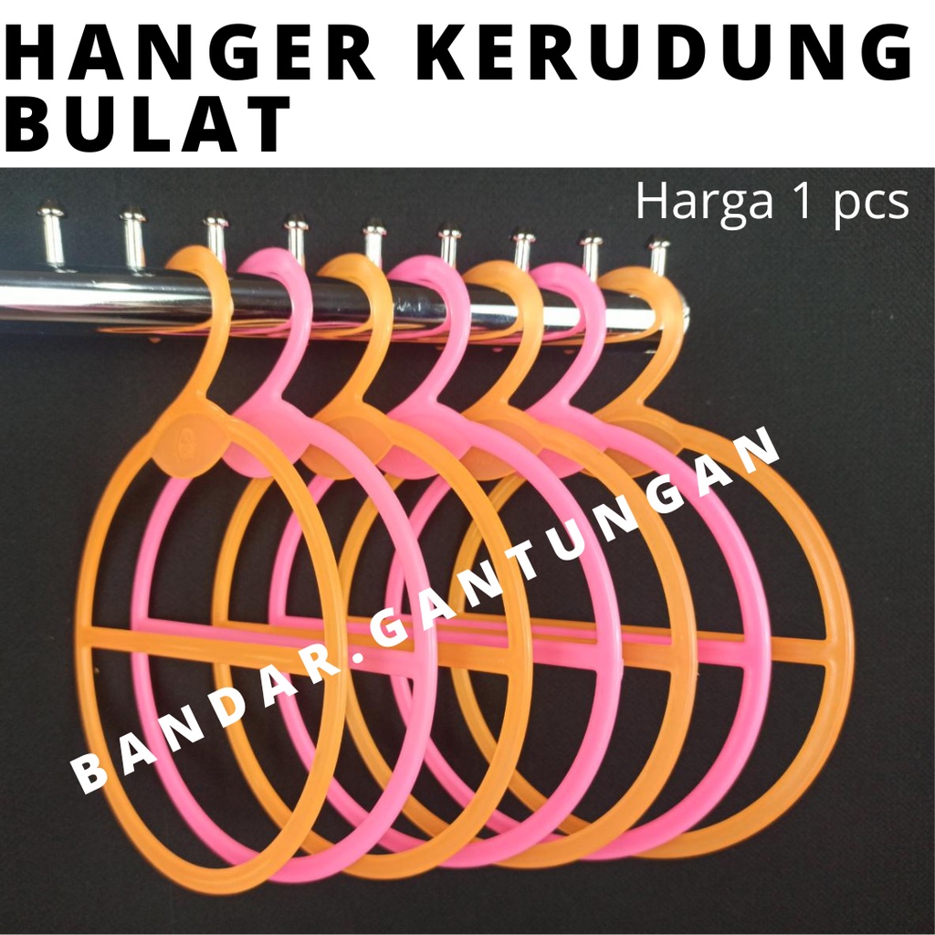 Hanger Gantungan Jilbab Display Hijab/Kerudung Segiempat Pasmina Oval/Bulat Mini Hanger Syal-BH