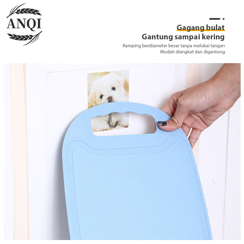 ANQI Talenan Antislip Bahan PP Food Grade Buah Sayur Jerami Gandum Cutting Board Talenan Bahan T-VS