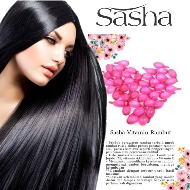 Sasha Vitamin Rambut Capsule Blister 6 Butir x 1ml - Repack-6