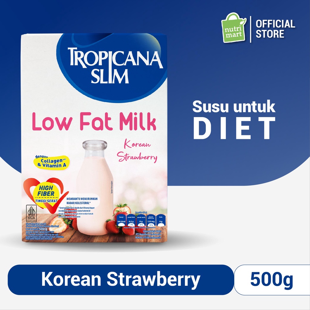 

Tropicana Slim Low Fat Milk Rasa Strawberry 500 - Tipe B
