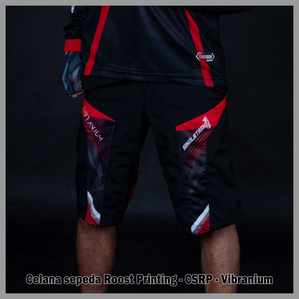 CELANA SEPEDA STR CARBON X2 SIZE XXL DENGAN PADDING 3D COOLTECH