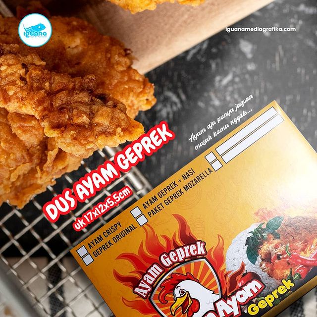 Jual Kemasan Ayam Geprek Dus Ayam Geprek Ayam Crispy Ayam Penyet Dos