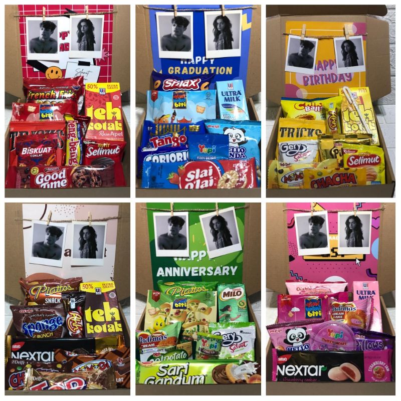 

SNACK BOX/HAMPRES/GIFT BOX/ULANG TAHUN/KADO ULANG TAHUN/HADIAH WISUDA,HADIAH TERBAIK