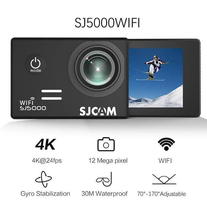 SJCAM SJ5000 WIFI Ultra HD Action Kamera 3 Way Monopod