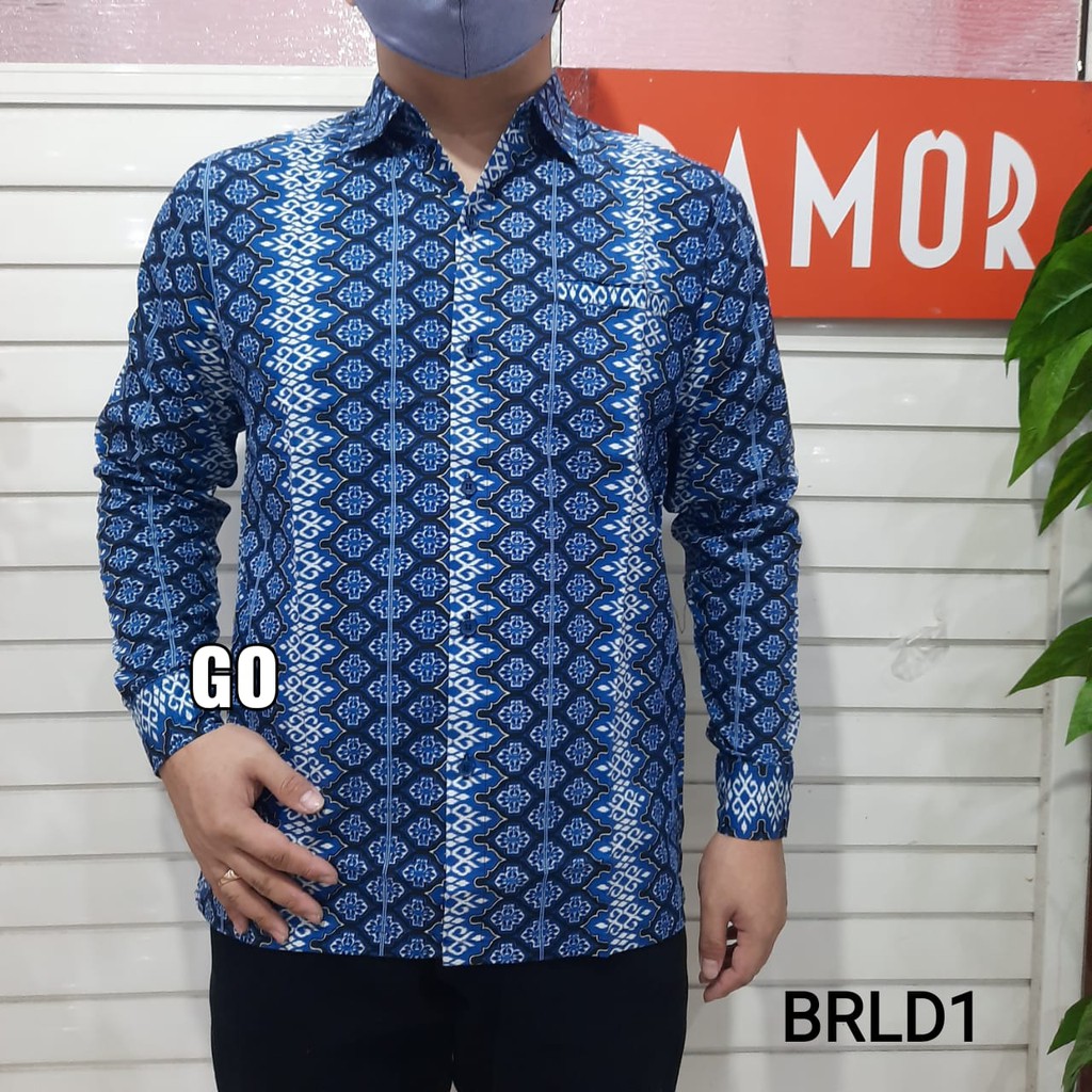 gof BRLD DAMOR (CRESSIDA) BATIK Cowok Pakaian Pria Kemeja Batik Reguler Lengan Panjang