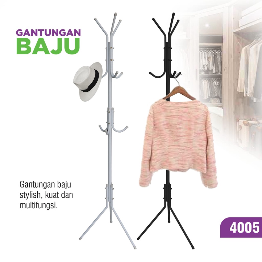 Standing Stand Hanger Single Tunggal - Gantungan Berdiri Baju Pakaian Jas Jaket Topi GSF G 4005