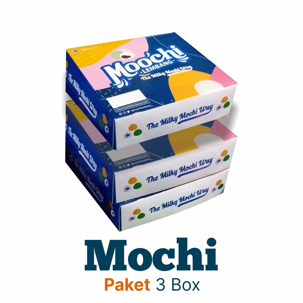 

Mochi Lembang 3 Box | Paket Jajanan Makanan Kuliner Oleh Oleh Hampers | Bandung