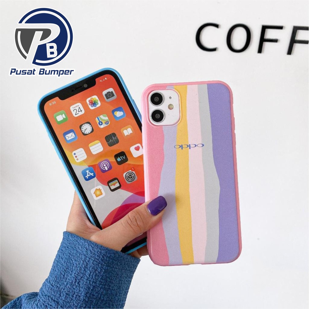 SS046 SOFTCASE RAINBOW OPPO A31 A8 A9 A5 A15 A15S A16 A52 A92 A53 A33 2020 A74 A95 RENO 4 4F 5F A54 A94 A36 A76 9i PB265-2