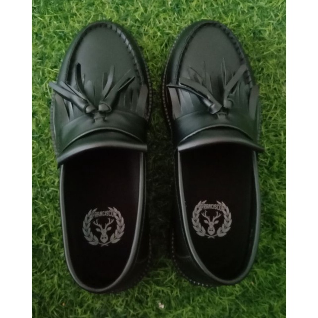 sepatu loafers pria docmart Andrian tassel kulit asli