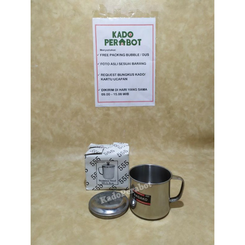 Mug stainless steel 8cm- Mug nagako 555