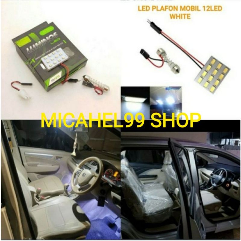 LAMPU PLAFON LED MOBIL KIJANG KAPSUL / LGX - PHANTER - GRANX MAX - LUXIO 12 TITIK WHITE UNIVERSAL