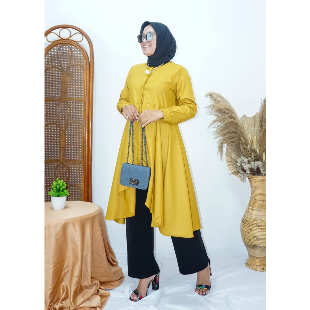 ALENA TUNIK BAHAN TOYOBO PREMIUM ATASAN WANITA MUSLIM TERBARU KEKINIAN BUSUI BY ZENIC_ID (COD)