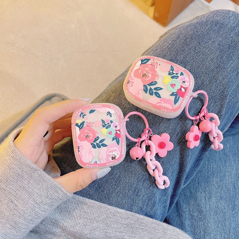 Pink Flower Softcase for Airpods 1 2 Pro 3 Case Casing Airpods Lucu