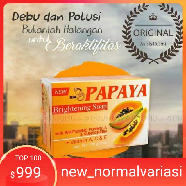 Jual RDL PAPAYA BRIGHTENING SOAP (ORI) Indonesia