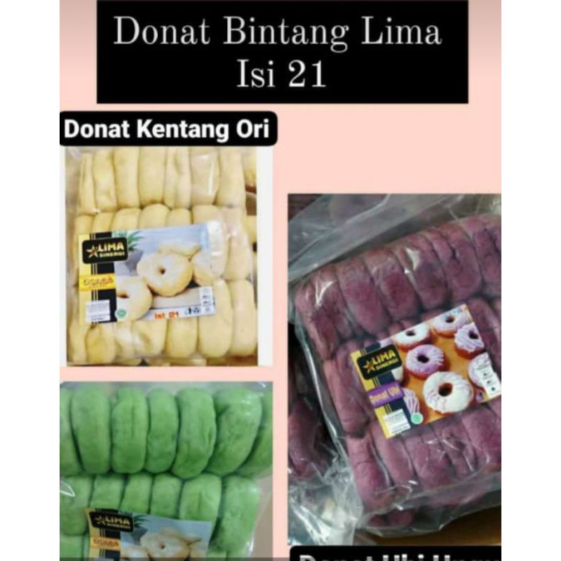 

Donat mini bintang lima isi 21pcs