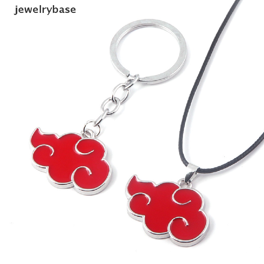 Kalung Dengan Liontin Bentuk Awan Warna Merah Bahan Metal Gaya Jepang Untuk Unisex