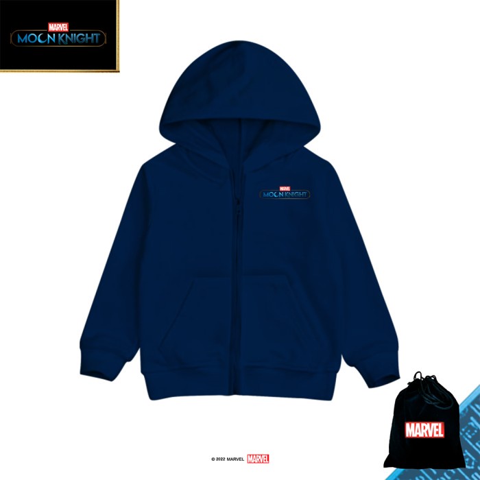 Marvel Hoodie Zipper Kids / Jaket Anak Moon Knight Logo MMK37