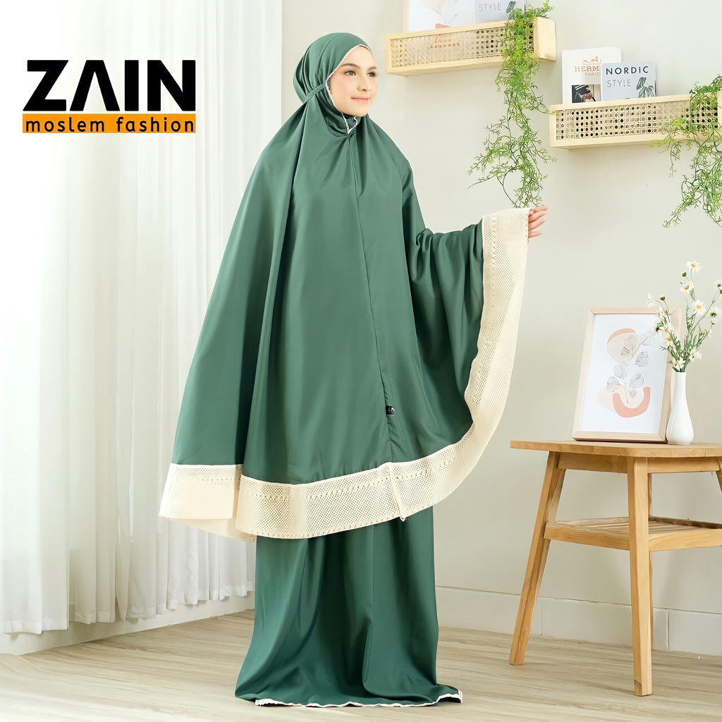 ZAIN - Mukena Dewasa Polos Katun Premium Jumbo Dewasa