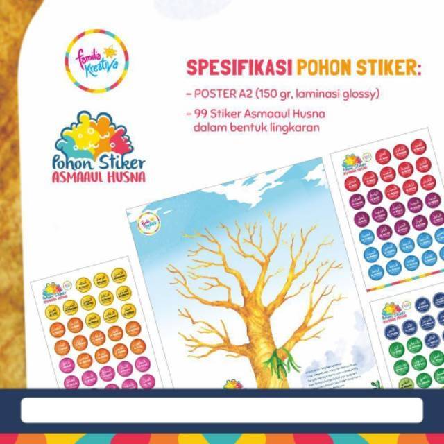POHON STIKER ASMAUL HUSNA