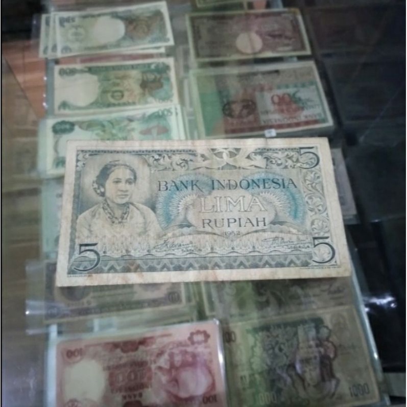 uang kuno 5 rupiah seri budaya asli