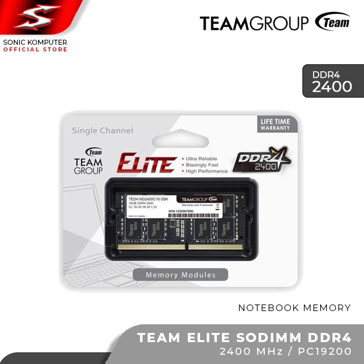 Memory RAM Team Elite DDR4 2400Mhz PC19200 Sodimm Memory Laptop